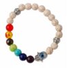 7 Chakra Howlite Evil Eye Bracelet for Men