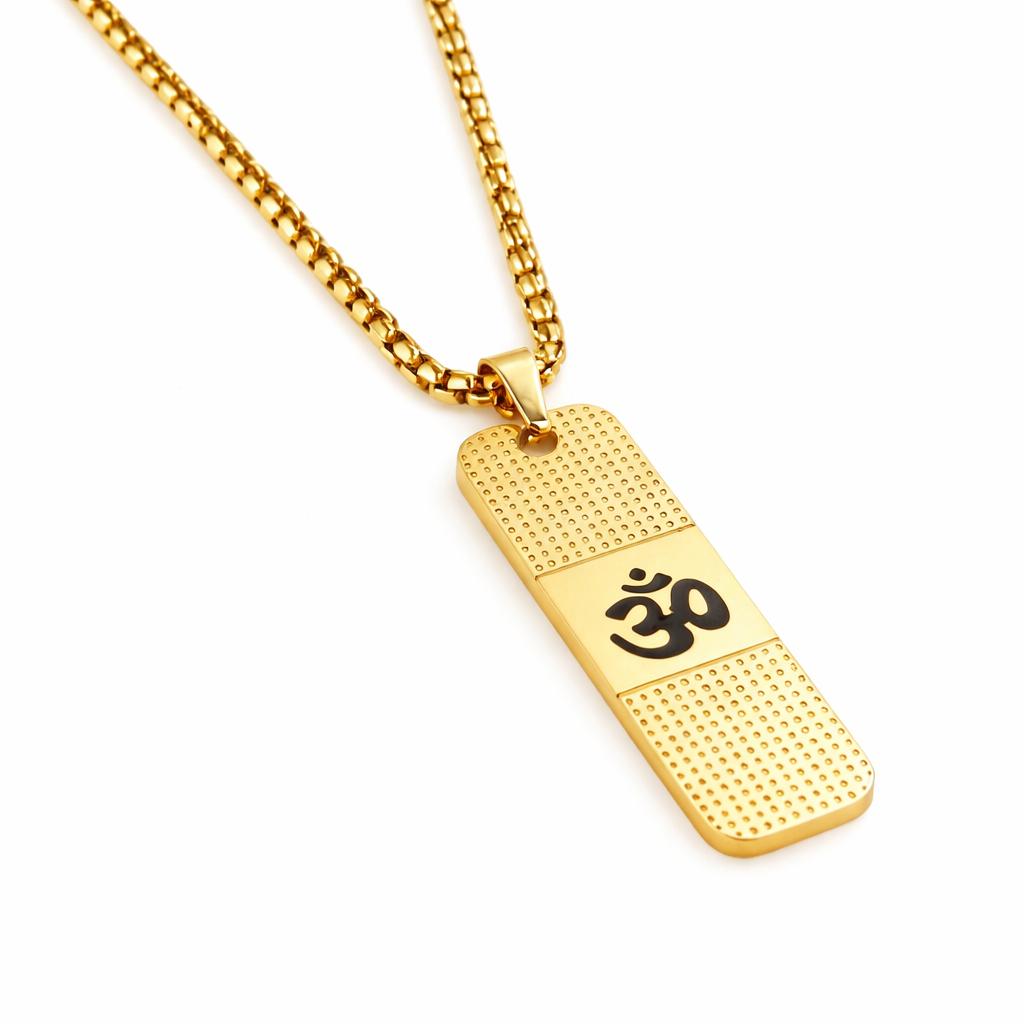Om Pendant Gold Chain for Men Om Pendant Gold Chain for Men
