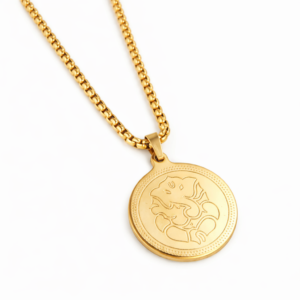 Ganesha Gold Stainless Steel Pendant Chain for Men