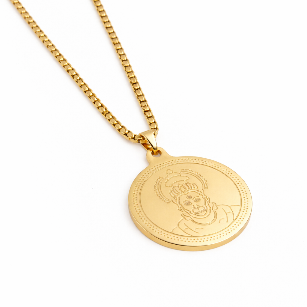 Hanuman Gold Plated Pendant Chain for Men Hanuman Gold Plated Pendant Chain for Men