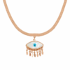 Rose Gold Evil Eye Necklace