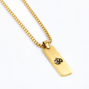 Om Matte Finish Necklace for Men