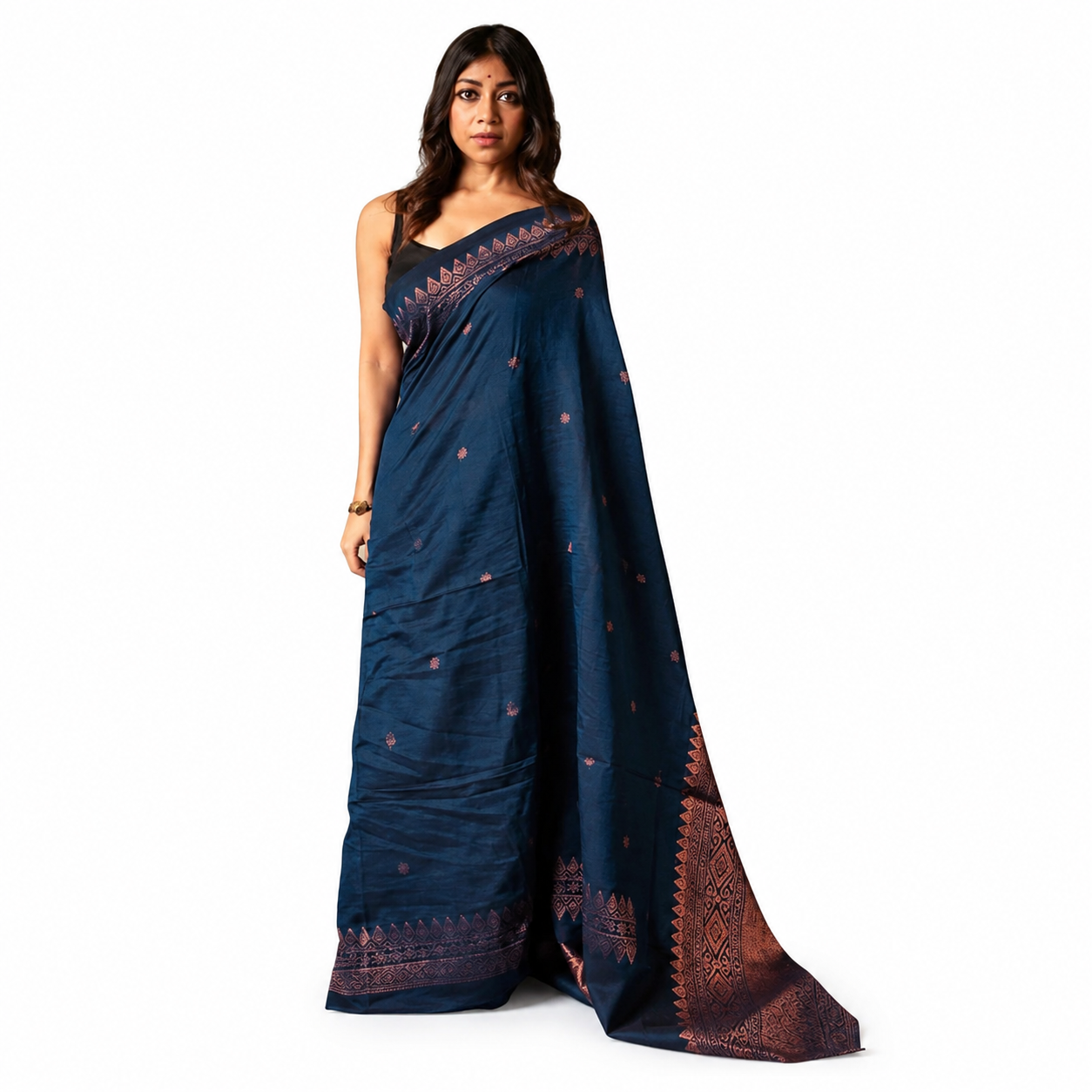 Blue Soft Lichi Silk Saree Blue Soft Lichi Silk Saree