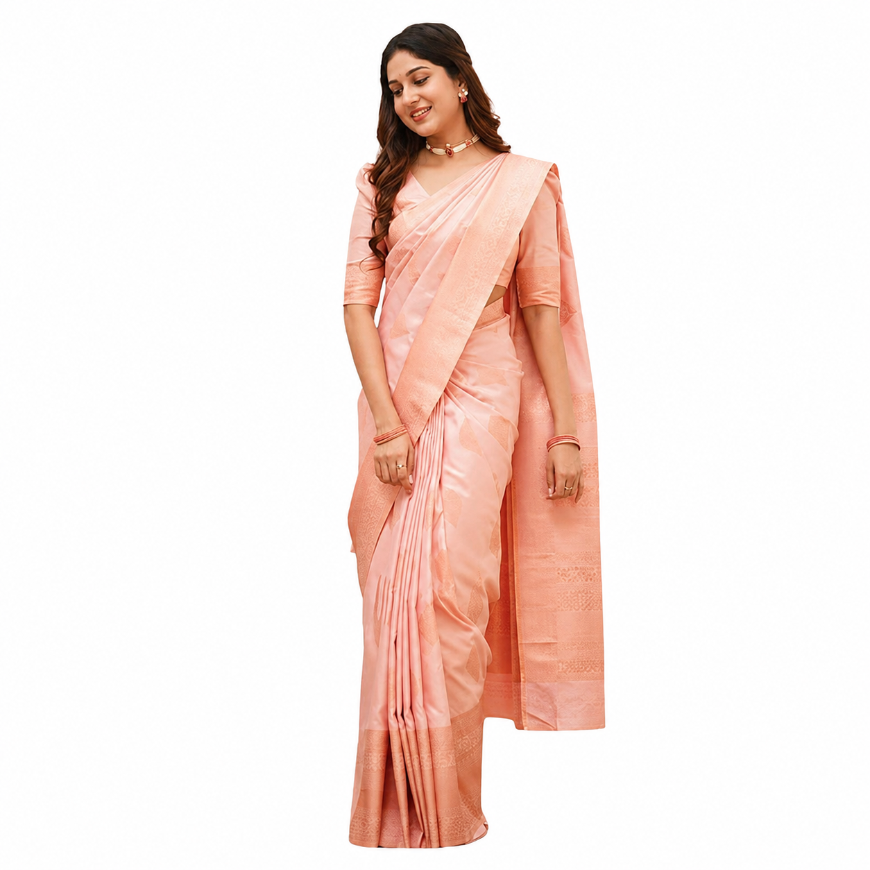 Pink Soft Silk Saree for Women Pink Soft Silk Saree for Women