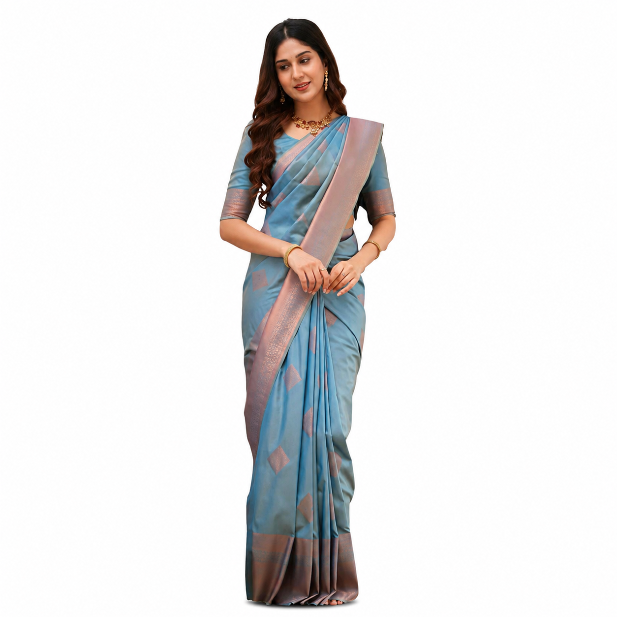 Navy Blue Soft Silk Saree Navy Blue Soft Silk Saree