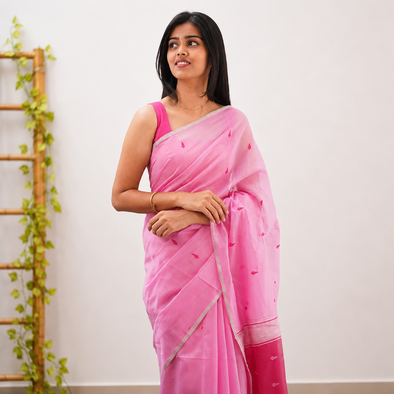 Pink Soft Organza Saree Pink Soft Organza Saree