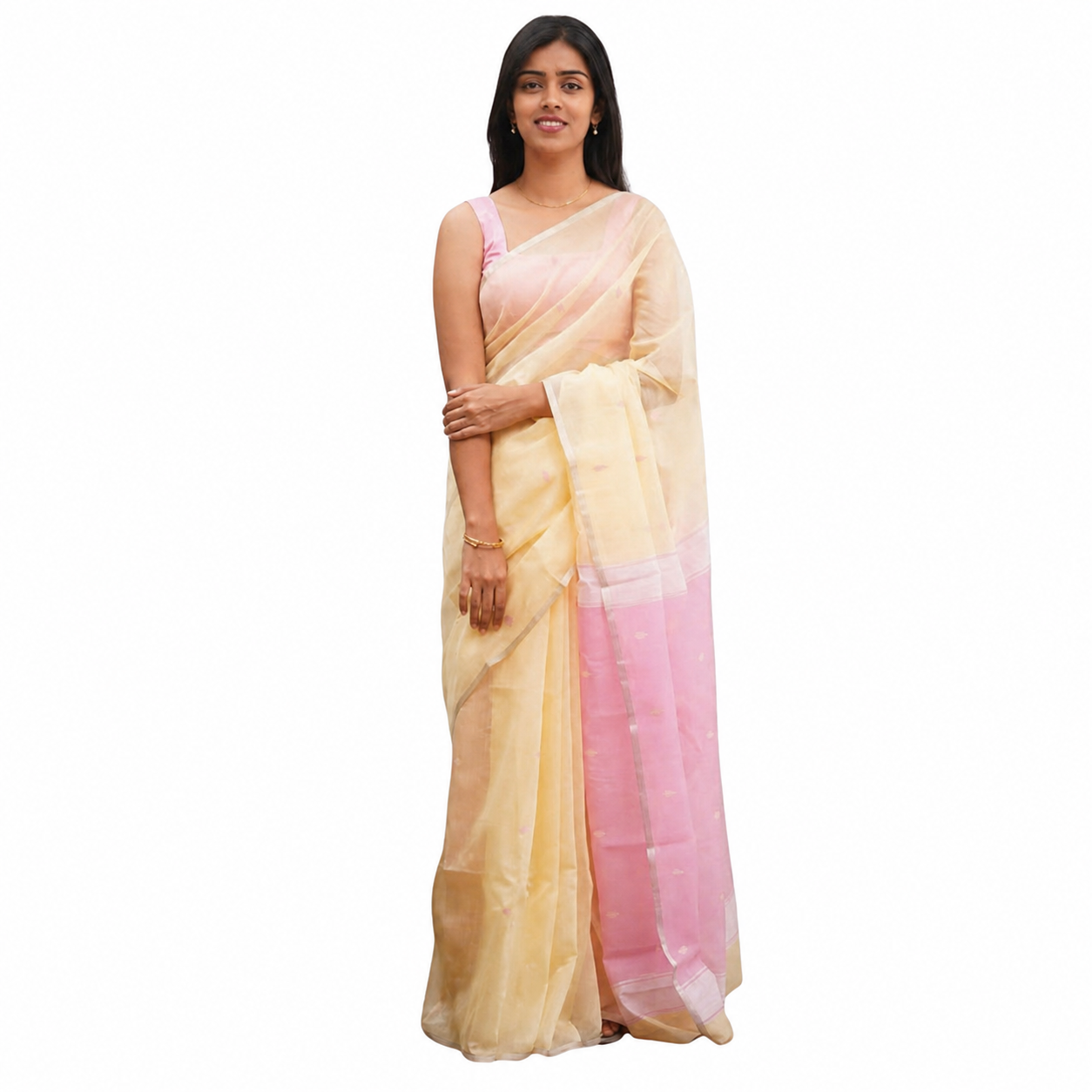 Cream Soft Organza Saree Cream Soft Organza Saree