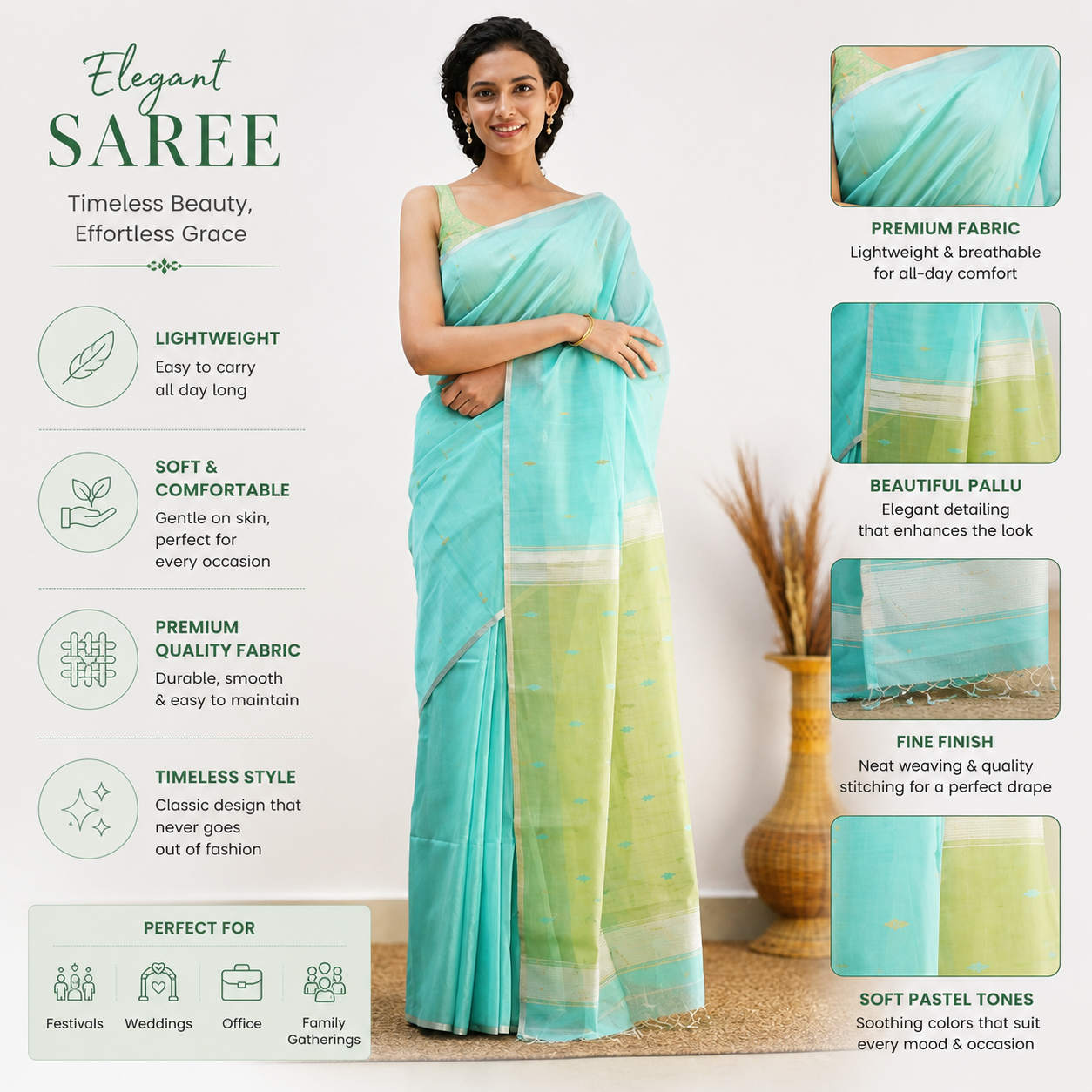 Sky Blue Soft Organza Saree Sky Blue Soft Organza Saree