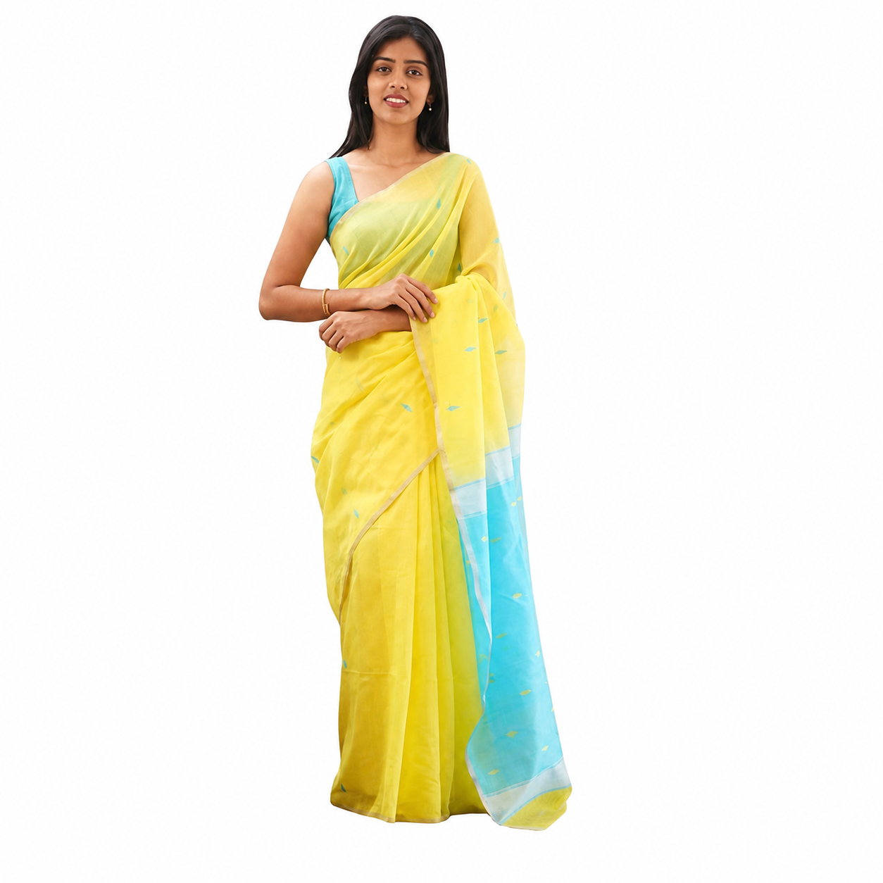 Yellow Soft Organza Saree Yellow Soft Organza Saree