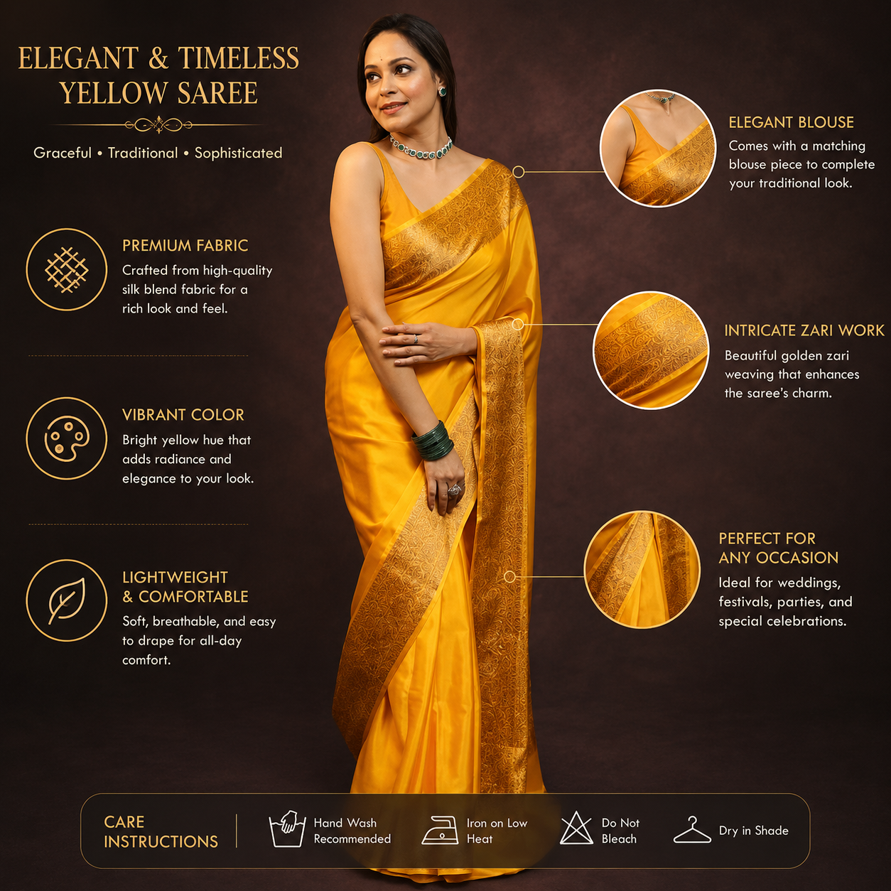 Mustard Soft Lichi Silk Saree Mustard Soft Lichi Silk Saree