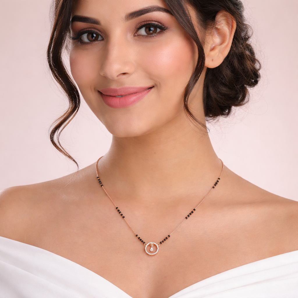 Radiant smile and rose gold elegance